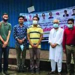 হিন্দু স্বেচ্ছাসেবক মহাজোট চট্টগ্রাম শাখার মাস্ক ও স্যানিটাইজার বিতরণ