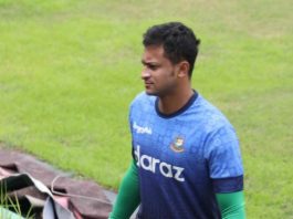 ঢাকা টেস্টে ফিরতে অনুশীলনে সাকিব