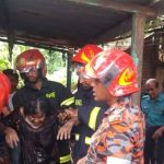 কালুরঘাটে খালে আটকে থাকা নারীকে উদ্ধার