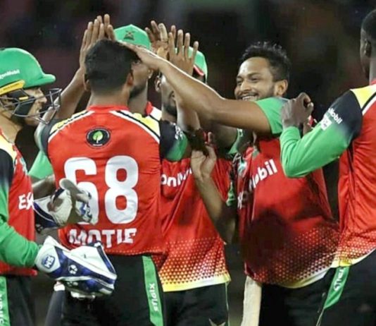 গায়ানাকে প্লে-অফে তুলে ম্যাচসেরা সাকিব