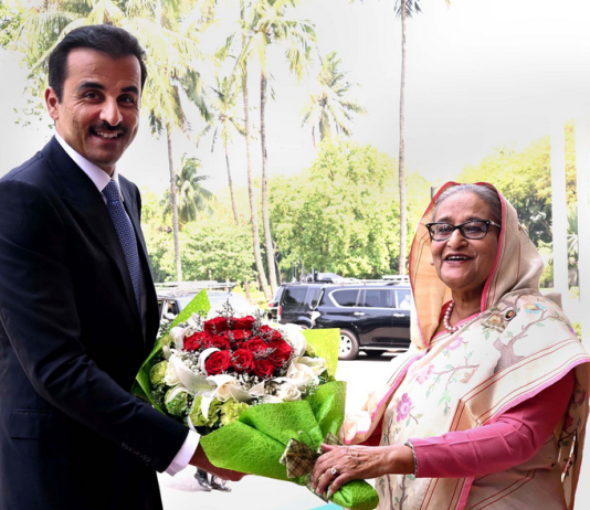 প্রধানমন্ত্রীর সঙ্গে কাতার আমিরের দ্বিপক্ষীয় বৈঠক