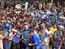 নগরে কোটা সংস্কার আন্দোলনে পুলিশের বাধা