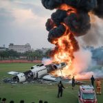 উত্তরায় প্রশিক্ষণ বিমান বিধ্বস্ত