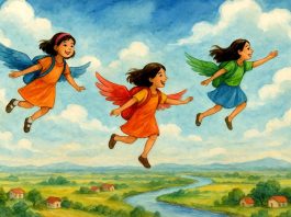 তুনুর উড়ন্ত স্কুলব্যাগ