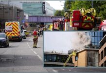 বিবিসির সাবেক সদরদপ্তরে ভয়াবহ আগুন