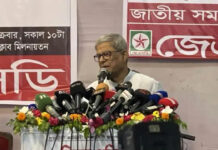 রাজনৈতিক সংকটের জন্য দায়ী অন্তর্বর্তী সরকার : মির্জা ফখরুল