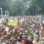 কালো পতাকা মিছিল করলেন অনশনরত শিক্ষকরা