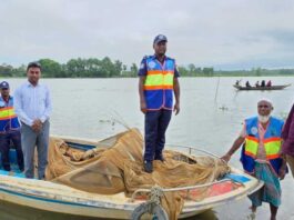 হালদায় অভিযান, মাছ ধরার জাল-বড়শি জব্দ