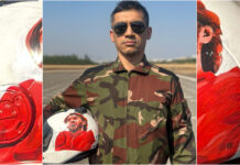 হাদির ছবি আঁকা হেলমেট পরে জাম্প করবেন বিডার আশিক চৌধুরী