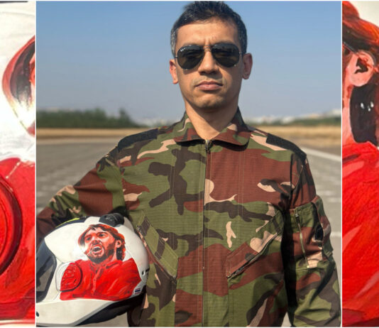 হাদির ছবি আঁকা হেলমেট পরে জাম্প করবেন বিডার আশিক চৌধুরী