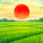 সবুজের বুকে লাল