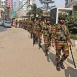 নির্বাচনী পরিবেশ নিরাপদ রাখতে রাজধানীর মোহাম্মদপুরে সেনাবাহিনীর টহল