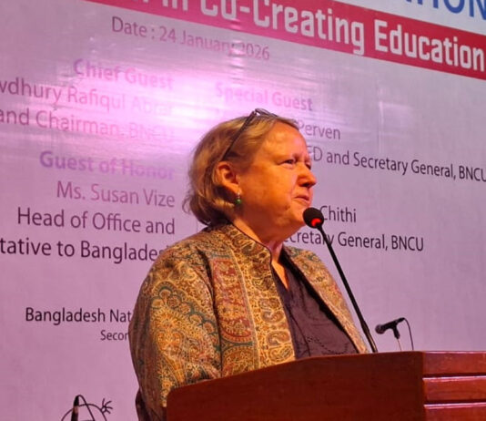 তরুণদের অংশীদার না করলে শিক্ষা সংস্কার সম্ভব নয় : সুজান ভাইজ