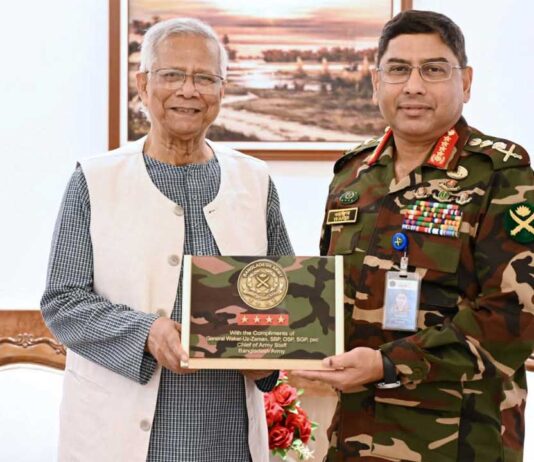 প্রধান উপদেষ্টার সঙ্গে সেনাপ্রধানের সাক্ষাৎ