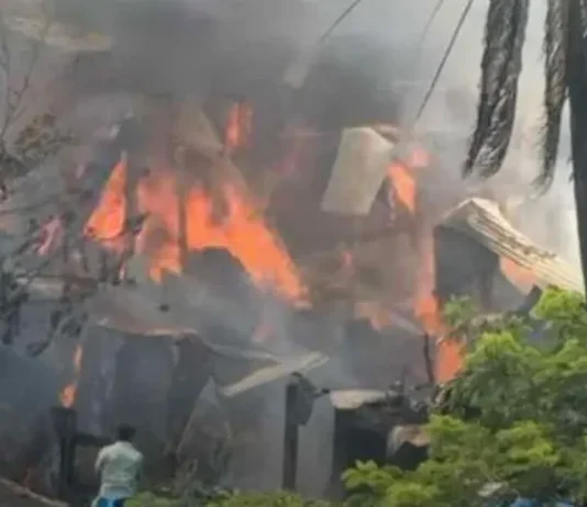 হালিশহরে বস্তিতে আগুন, পুড়েছে ১২ বসতঘর
