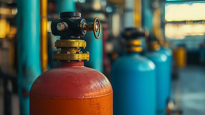 industrial-gas-cylinders-with-safety-valve-in-a-storage-facility-photo