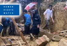 ভূমিধসে ঝুঁকি কমাতে জরুরি পদক্ষেপের আহ্বান হিউম্যান রাইটস ওয়াচের