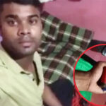 বুলেট হাতে ভাইরাল হওয়া সেই ভিডিওর দৃশ্য। ছবি: সংগৃহীত